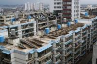 Rooftop solar panels in Kunming, China