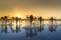 Salt harvesting in China